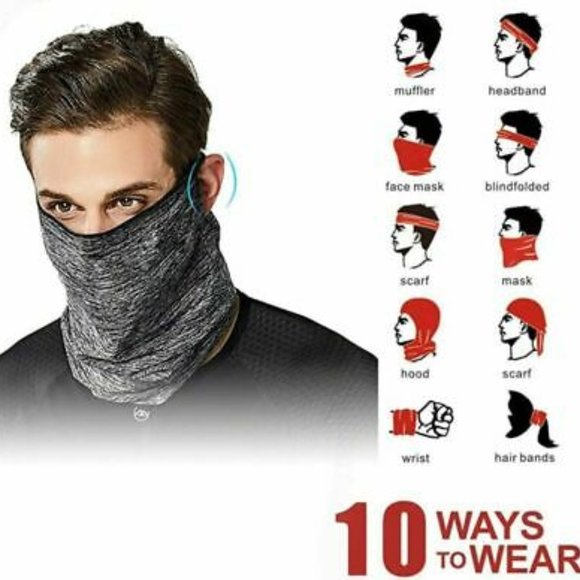 Snakeskin Mask Gaiter Scarf w/ Ear Loops - Picture 5 of 8